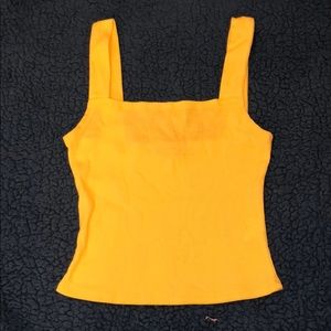 Yellow crop top